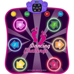 Light Up Dance Mat for Kids w/ 5 Game Mode | Wireless Bluetooth | Built in Music